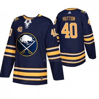 Maillot Hockey Buffalo Sabres Carter Hutton Domicile Authentique Bleu