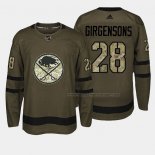 Maillot Hockey Buffalo Sabres Zemgus Girgensons 2018 Salute To Service Vert Militar