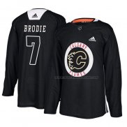 Maillot Hockey Calgary Flames Tj Brodie New Season Practice Noir