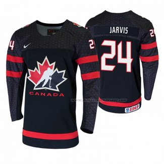 Maillot Hockey Canada Seth Jarvis 2019 Hlinka Gretzky Cup Noir