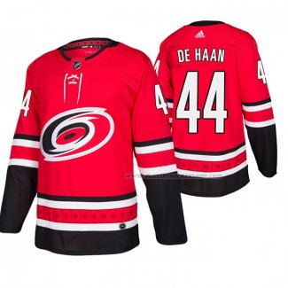 Maillot Hockey Carolina Hurricanes Calvin de Haan Domicile Authentique Rouge