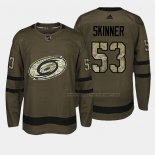 Maillot Hockey Carolina Hurricanes Jeff Skinner 2018 Salute To Service Vert Militar