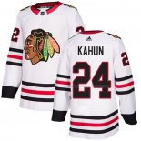 Maillot Hockey Chicago Blackhawks Dominik Kahun Road Authentique Blanc