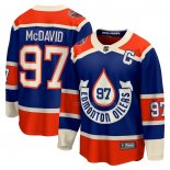 Maillot Hockey Edmonton Oilers Connor Mcdavid 2023 NHL Heritage Classic Premier Breakaway Bleu