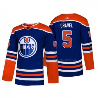 Maillot Hockey Edmonton Oilers Kevin Gravel Alterner Authentique Bleu