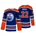 Maillot Hockey Edmonton Oilers Tobias Rieder Alterner Authentique Bleu