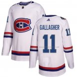 Maillot Hockey Enfant Montreal Canadiens Brendan Gallagher Authentique 2017 100 Classic Blanc