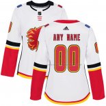 Maillot Hockey Femme Calgary Flames Personnalise 2018 Blanc