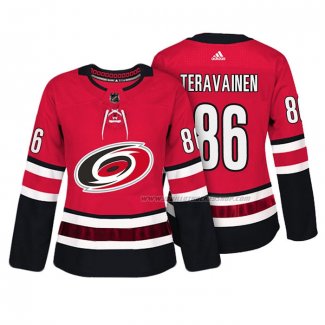 Maillot Hockey Femme Carolina Hurricanes Teuvo Teravainen Authentique Joueur Rouge