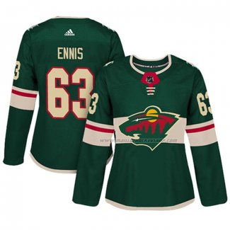 Maillot Hockey Femme Minnesota Wild Tyler Ennis Authentique Joueur Vert