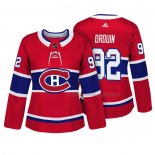 Maillot Hockey Femme Montreal Canadiens Jonathan Drouin Authentique Joueur Rouge
