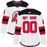 Maillot Hockey Femme New Jersey Devils Personnalise Exterieur Blanc