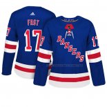 Maillot Hockey Femme New York Rangers Jesper Fast Authentique Joueur Bleu