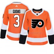 Maillot Hockey Femme Philadelphia Flyers Radko Gudas Authentique Joueur Orange