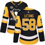Maillot Hockey Femme Pittsburgh Penguins Kris Letang 50 Anniversary Domicile Premier Noir