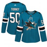 Maillot Hockey Femme San Jose Sharks Chris Tierney Authentique Joueur Vert