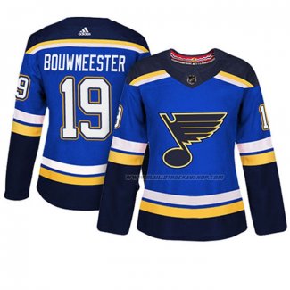 Maillot Hockey Femme St. Louis Blues Jay Bouwmeester Authentique Joueur Bleu