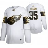 Maillot Hockey Golden Edition Detroit Red Wings Jimmy Howard Authentique Blanc