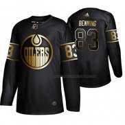 Maillot Hockey Golden Edition Edmonton Oilers Matt Benning Authentique Noir