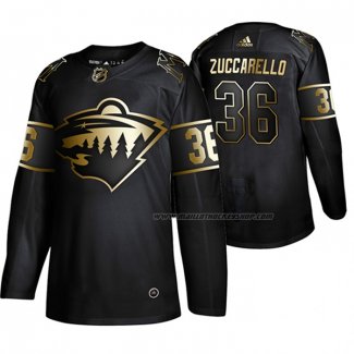 Maillot Hockey Golden Edition Minnesota Wild Mats Zuccarello Authentique Noir