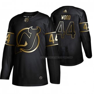 Maillot Hockey Golden Edition New Jersey Devils Miles Wood Authentique Noir