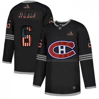 Maillot Hockey Montreal Canadiens Shea Weber 2020 USA Flag Noir