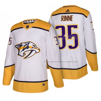 Maillot Hockey Nashville Predators Pekka Rinne Authentique Exterieur 2018 Blanc