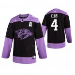 Maillot Hockey Nashville Predators Ryan Ellis 2019 Fights Cancer Noir