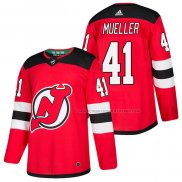 Maillot Hockey New Jersey Devils Mirco Mueller Authentique Domicile 2018 Rouge