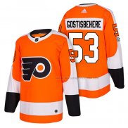 Maillot Hockey Philadelphia Flyers Shayne Gostisbehere Authentique Domicile 2018 Orange