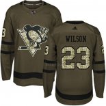 Maillot Hockey Pittsburgh Penguins Scott Wilson 2018 Salute To Service Vert Militar