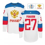 Maillot Hockey Rusia Artemi Panarin Premier 2016 World Cup Blanc