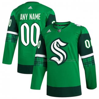 Maillot Hockey Seattle Kraken 2023 St. Patrick's Day Authentique Personnalise Vert