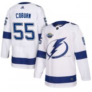 Maillot Hockey Tampa Bay Lightning Braydon Coburn 2018 Authentique Road Blanc