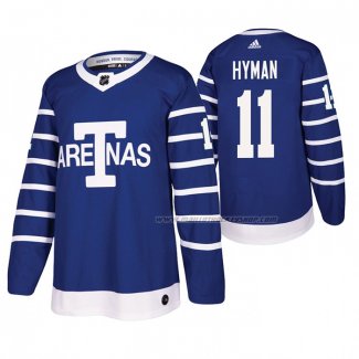 Maillot Hockey Toronto Maple Leafs Zach Hyman Throwback Authentique Bleu