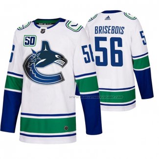 Maillot Hockey Vancouver Canucks Guillaume Brisebois Exterieur Authentique Blanc