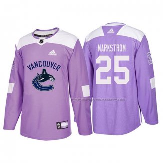 Maillot Hockey Vancouver Canucks Jacob Markstrom 2018 Fights Cancer Volet