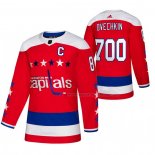 Maillot Hockey Washington Capitals Alexander Ovechkin 700 Goals Alterner Authentique Rouge