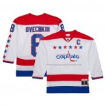 Maillot Hockey Washington Capitals Alexander Ovechkin Mitchell & Ness 2012-13 Alterner Captain Bleu Line Blanc