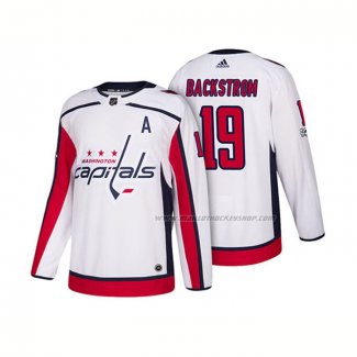 Maillot Hockey Washington Capitals Nicklas Backstrom Centennial Patch 2018 Blanc