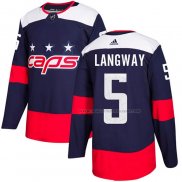 Maillot Hockey Washington Capitals Rod Langway Authentique 2018 Stadium Series Bleu