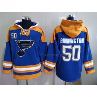 Veste a Capuche St. Louis Blues Jordan Binnington Bleu