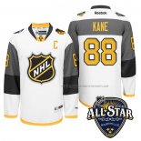 Maillot Hockey 2016 All Star Chicago Blackhawks Patrick Kane Captain Blanc