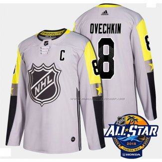 Maillot Hockey 2018 All Star Washington Capitals Alex Ovechkin Authentique Gris