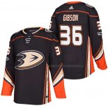 Maillot Hockey Anaheim Ducks John Gibson Domicile Authentique 2018 Noir