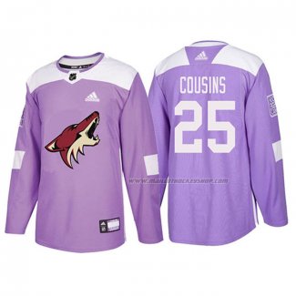 Maillot Hockey Arizona Coyotes Nick Cousins 2018 Fights Cancer Volet