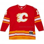 Maillot Hockey Calgary Flames Theoren Fleury Mitchell & Ness 1988-89 Blue Line Rouge