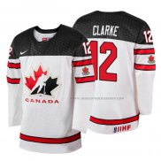 Maillot Hockey Canada Graeme Clarke 2018 Iihf World Championship Joueur Blanc