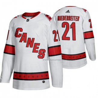 Maillot Hockey Carolina Hurricanes Enfant Niederreiter Exterieur Authentique Joueur Blanc