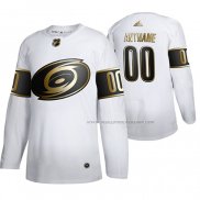 Maillot Hockey Carolina Hurricanes Personnalise Golden Edition Authentique Blanc